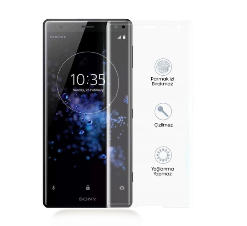 Sony Xperia Xz2 3d Nano Tpu Şeffaf Full Ekran Koruyucu