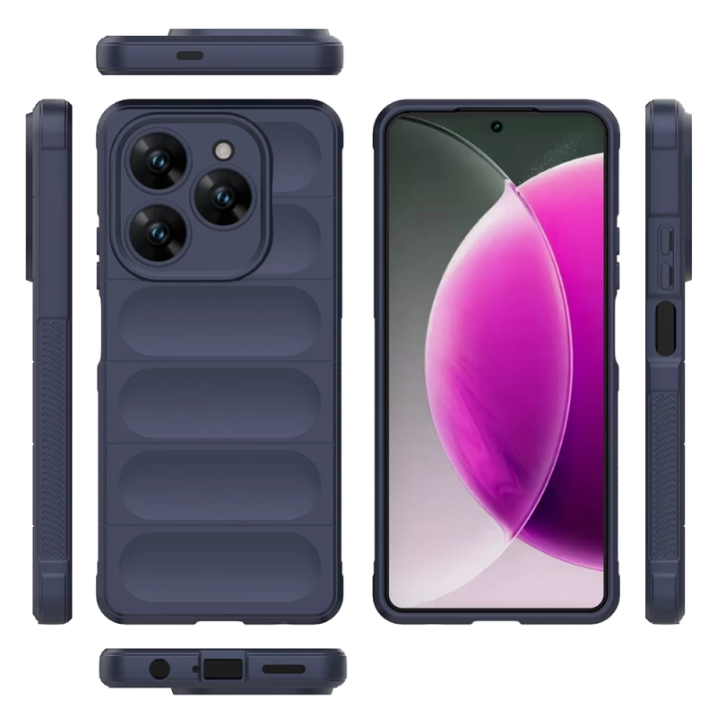 Tecno Spark 20 Pro 4G Kılıf Esnek TPU Oyuklu Arka Yüzey Tasarımlı Zore Etnik Silikon Kapak