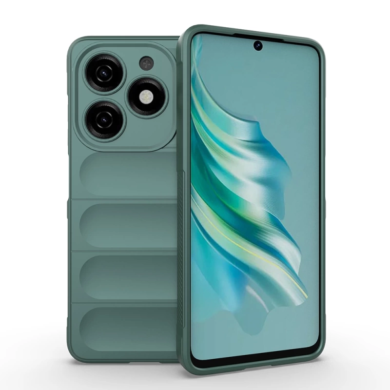 Tecno Spark 20C Kılıf Esnek TPU Oyuklu Arka Yüzey Tasarımlı Zore Etnik Silikon Kapak