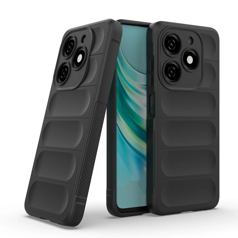 Tecno Spark 20C Kılıf Esnek TPU Oyuklu Arka Yüzey Tasarımlı Zore Etnik Silikon Kapak