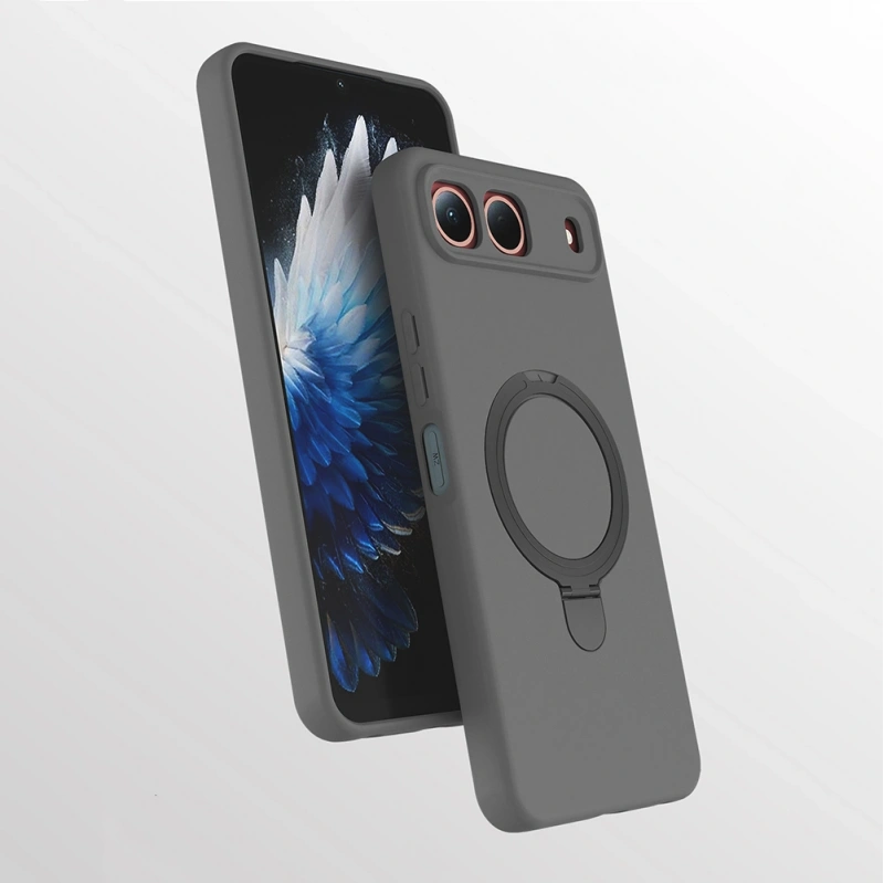 Tecno Spark 40 5G Kılıf M-safe Şarj Özellikli Standlı Zore Samara Kapak