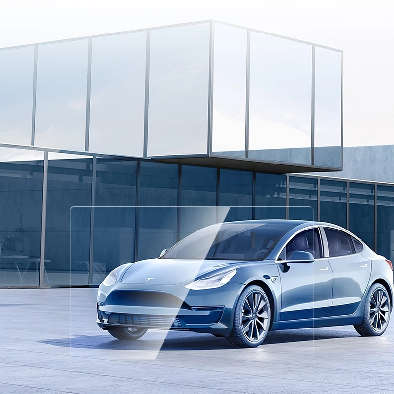 Tesla Model 3 CaseWorld Araç Multimedya Uygulama Aparatlı Ekran Koruyucu