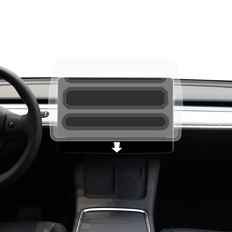 Tesla Model Y CaseWorld Araç Multimedya Uygulama Aparatlı Ekran Koruyucu