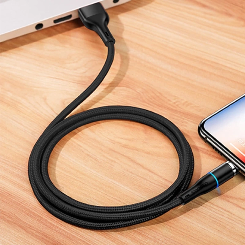 USAMS Aluminium Alloy Mıknatıslı Başlık Usb Type C Şarj Kablosu