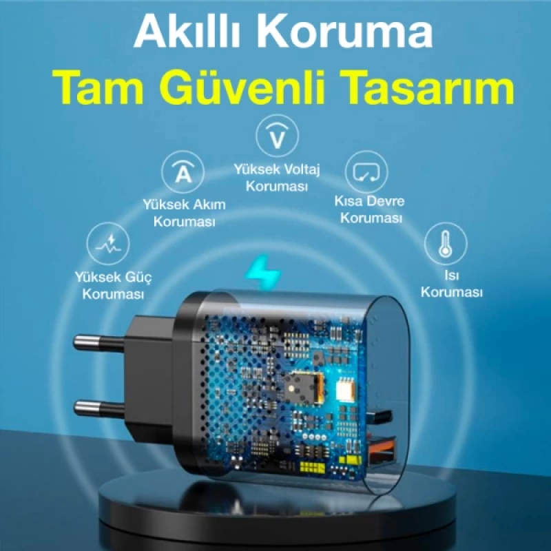 USLİON 20W USB QC3.0 Şarj PD3.0 Hızlı Şarj Aleti Şarj Başlık