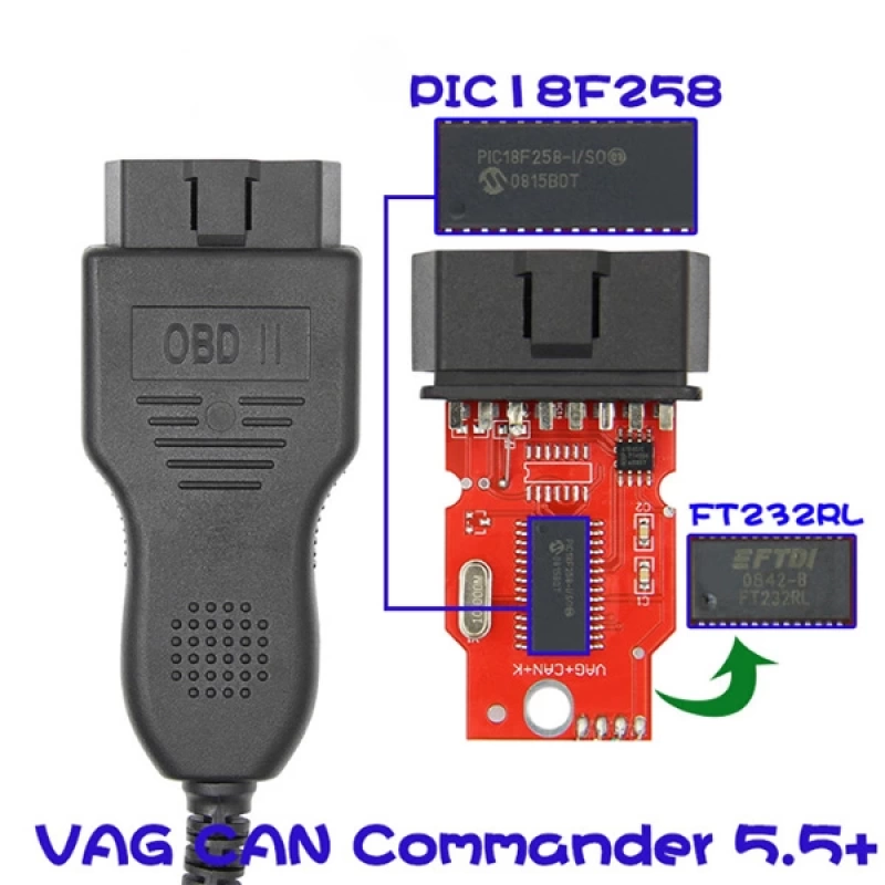 VAG CAN Commander 5.5+ Pin Reader 3.9Beta VW,Skoda Teşhis Tarayıcı Aracı