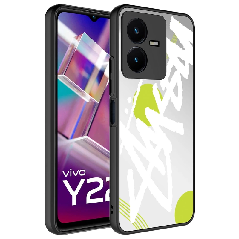 Vivo Y35 Kılıf Aynalı Desenli Kamera Korumalı Parlak Zore Mirror Kapak