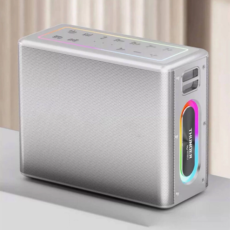 Wiwu P19 Thunder Bluetooth Speaker Hoparlör ve Karaoke Bluetooth Çift Mikrofon