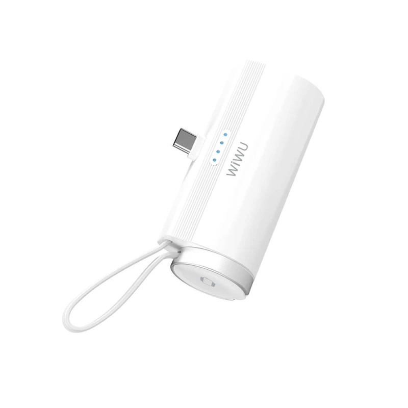 Wiwu Wi-W026 Capsule Serisi 2in1 Mini Taşınabilir Standlı Askılı Type-C PD Powerbank 5000mAh