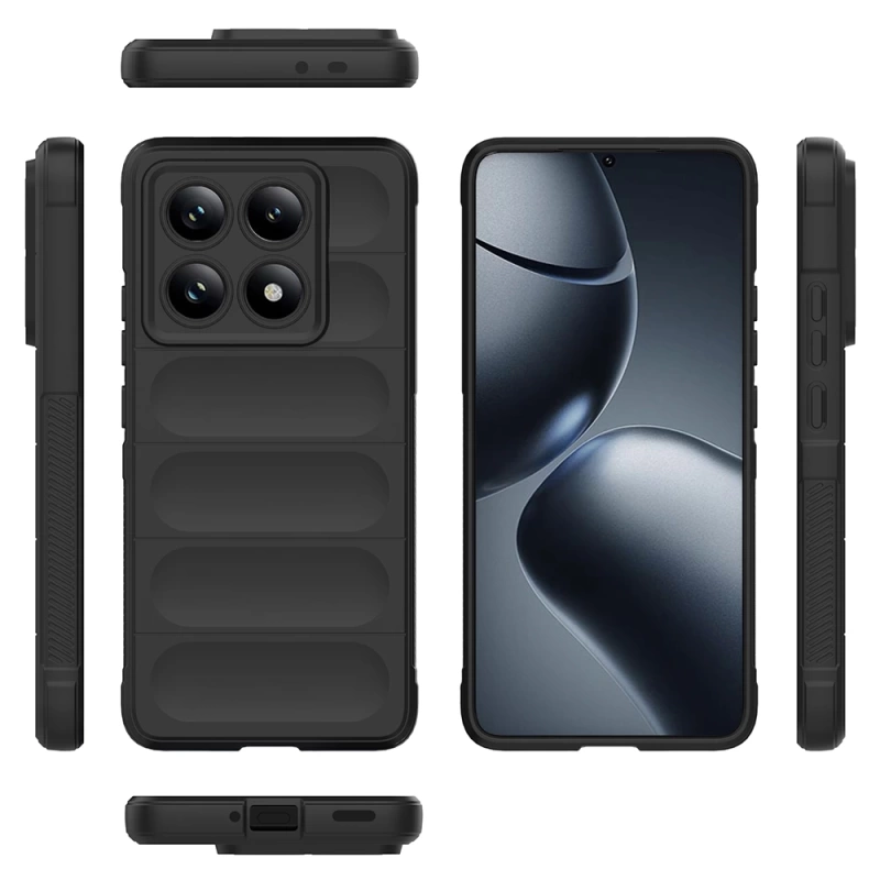 Xiaomi 14T Pro Kılıf Esnek TPU Oyuklu Arka Yüzey Tasarımlı Zore Etnik Silikon Kapak