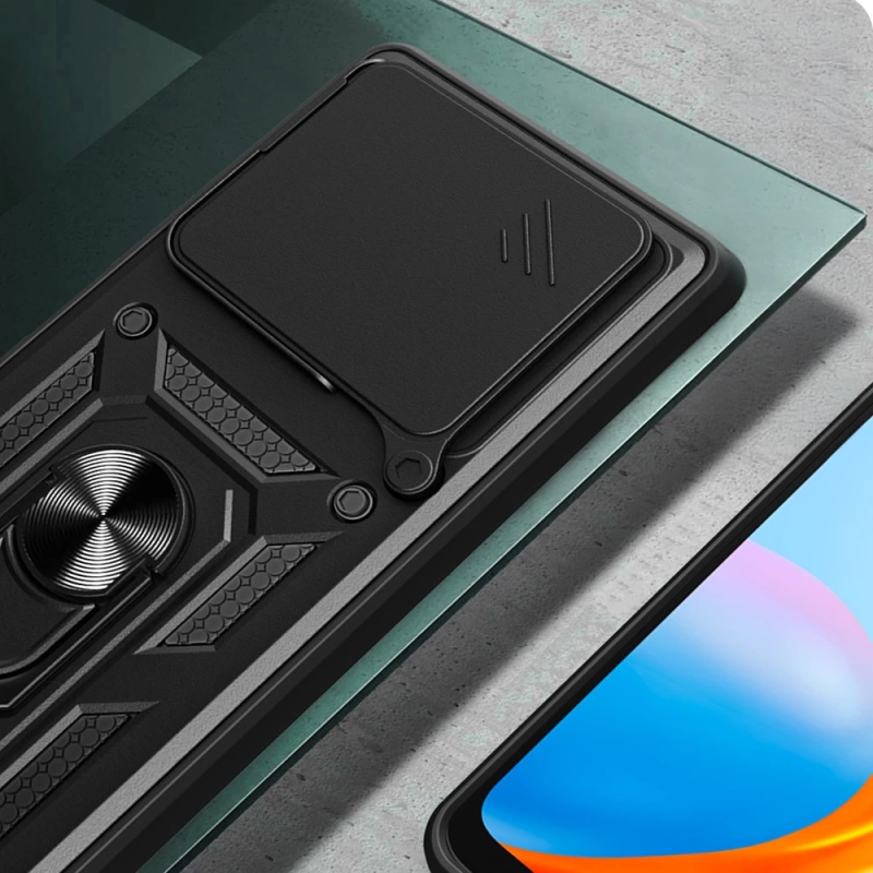 Xiaomi 14T Pro Kılıf Magnetik Standlı Kamera Korumalı Zore Sürgülü Vega Kapak