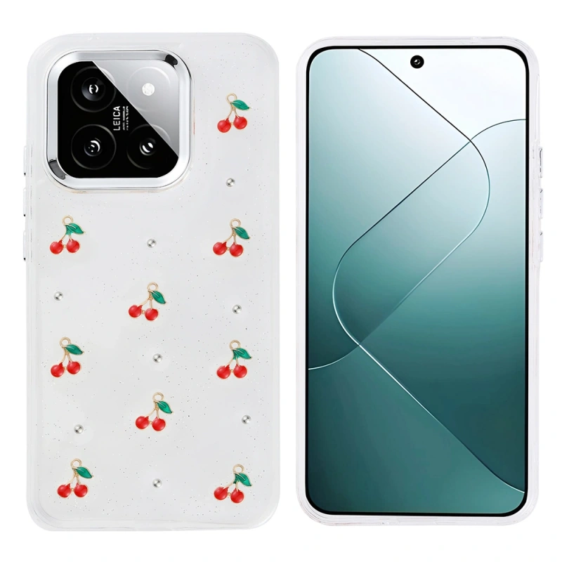 Xiaomi 15T Kılıf Airbag Tasarımlı Simli Şeffaf Zore Kutup Kapak