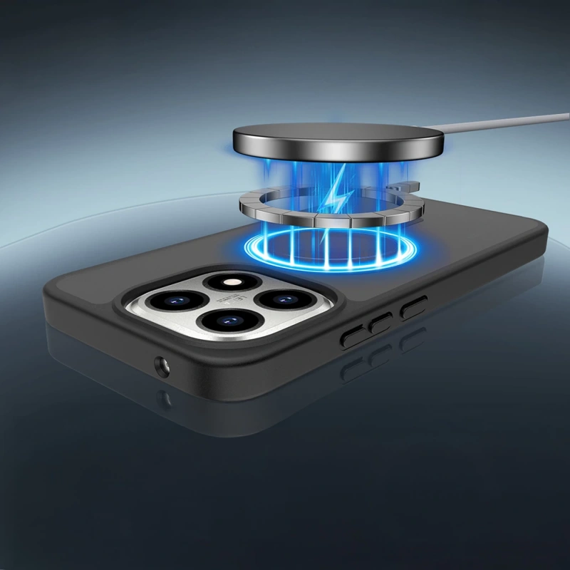 Xiaomi 15T Kılıf Sert PC Arka Yüzey Wireless Şarj Özellikli Zore Flet M-safe Kapak