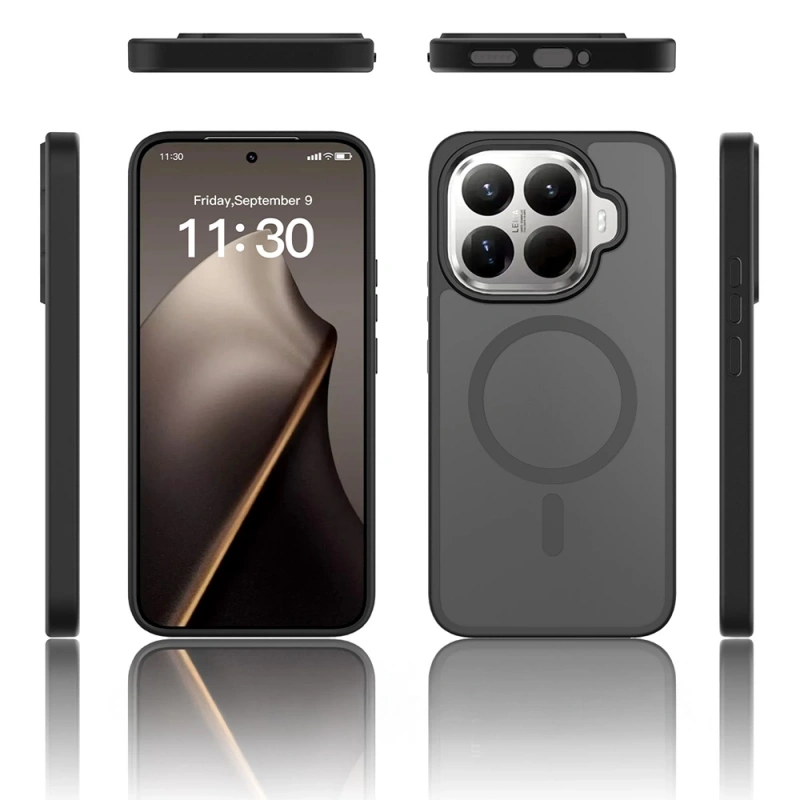 Xiaomi 15T Pro Kılıf Sert PC Arka Yüzey Wireless Şarj Özellikli Zore Flet M-safe Kapak