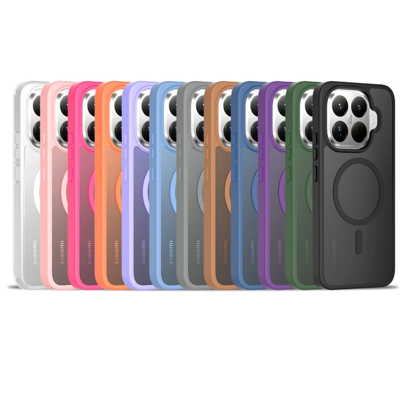 Xiaomi 15T Pro Kılıf Sert PC Arka Yüzey Wireless Şarj Özellikli Zore Flet M-safe Kapak