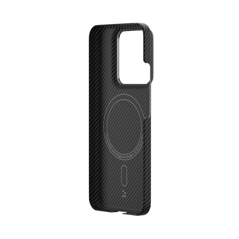Xiaomi Mi 14 Kılıf M-safe Şarj Özellikli 600D Kevlar Zore Krek Karbon Kapak