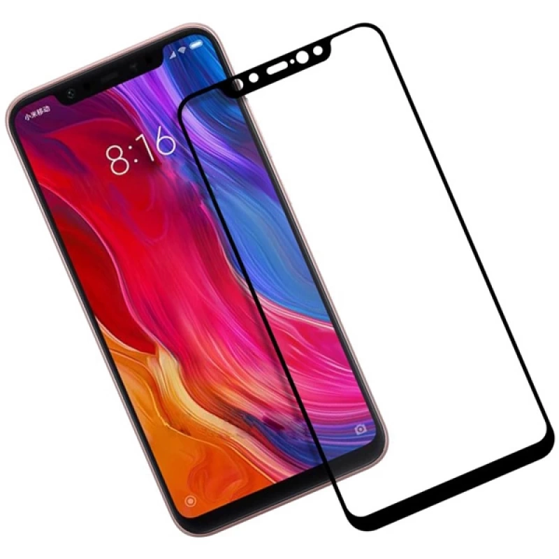 Xiaomi Mi 8 5D Kavisli Full Kaplama Kırılmaz Cam Ekran Koruyucu