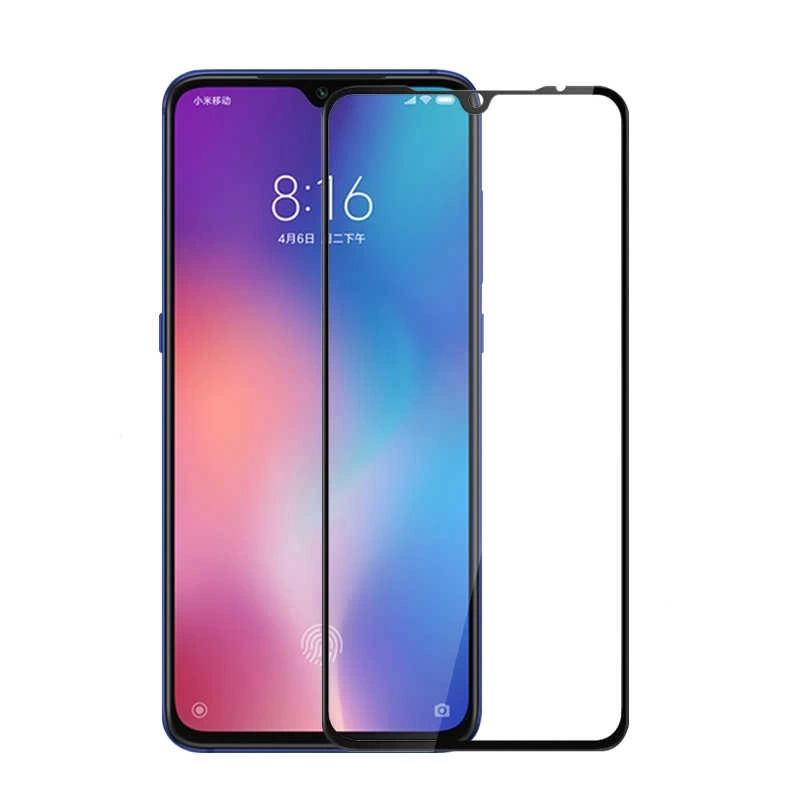 Xiaomi Mi 9 Lite Zore Kenarları Kırılmaya Dayanıklı Cam Ekran Koruyucu