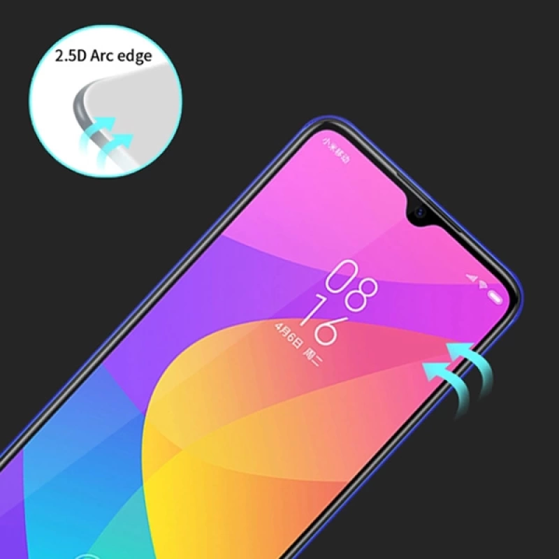 Xiaomi Mi CC9- mi 9 lite 3D Full Tempered Kırılmaz Cam Ekran Koruyucu