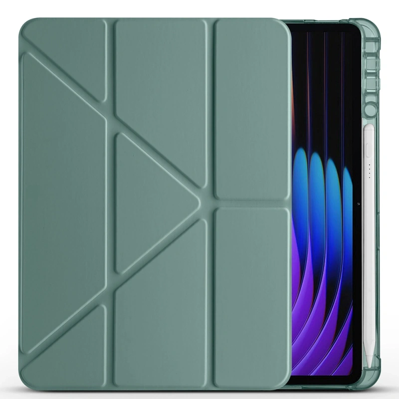 Xiaomi Pad 8 Pro Kılıf Zore Tri Folding Kalem Bölmeli Standlı Kılıf