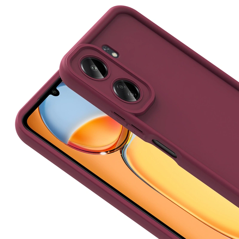 Xiaomi Poco C65 Kılıf Kamera Korumalı Zore Ananas Kapak
