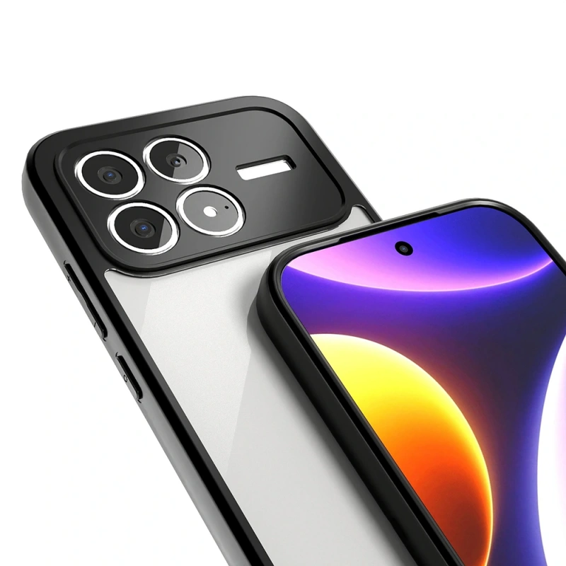 Xiaomi Poco F8 Pro Kılıf Kamera Korumalı Şeffaf Arka Yüzey Zore New Roll Kapak