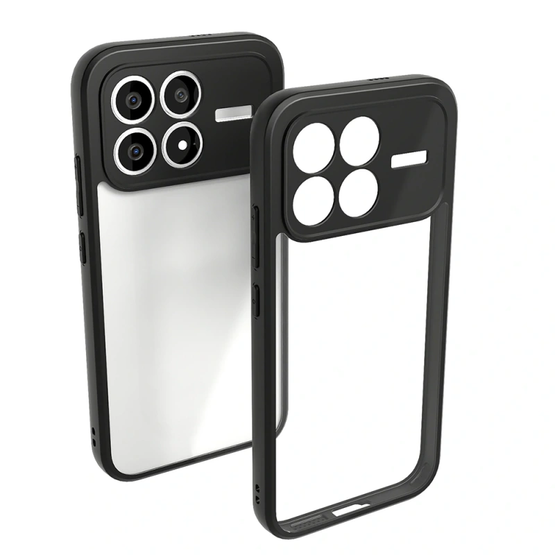 Xiaomi Poco F8 Pro Kılıf Kamera Korumalı Şeffaf Arka Yüzey Zore New Roll Kapak