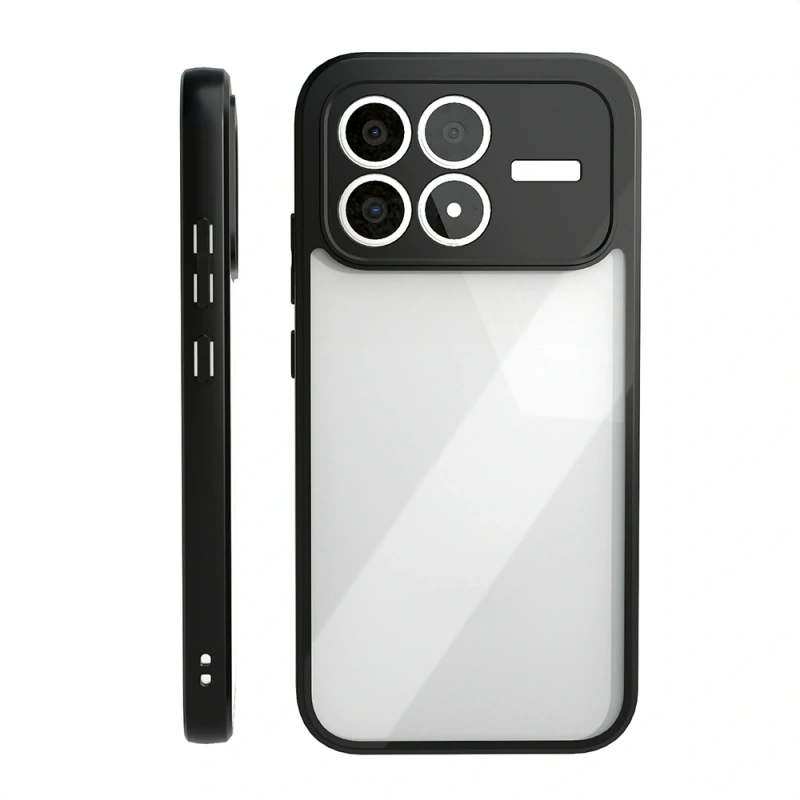 Xiaomi Poco F8 Pro Kılıf Kamera Korumalı Şeffaf Arka Yüzey Zore New Roll Kapak