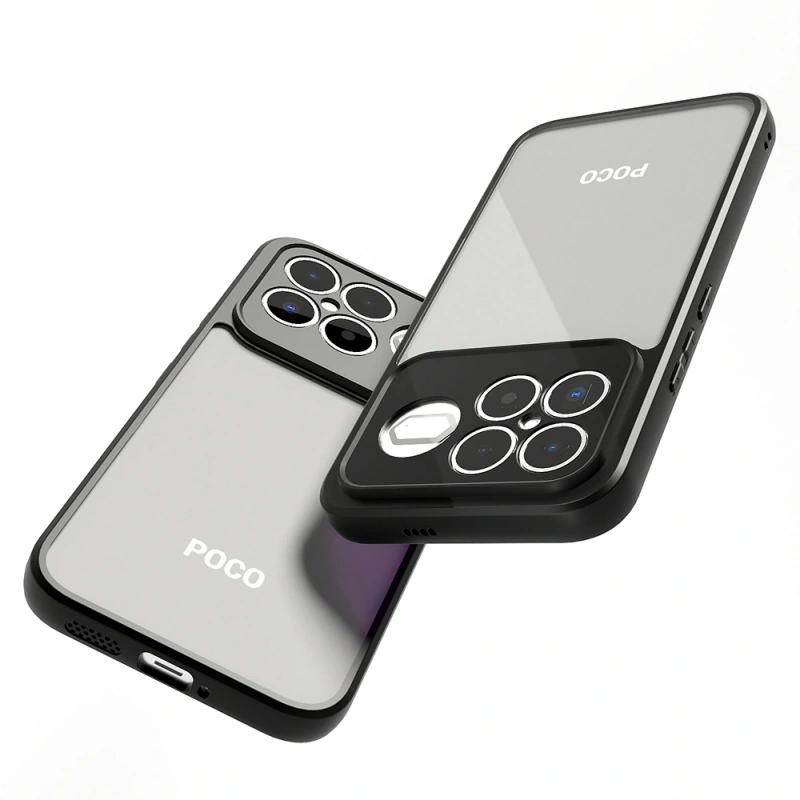 Xiaomi Poco F8 Ultra Kılıf Kamera Korumalı Şeffaf Arka Yüzey Zore New Roll Kapak