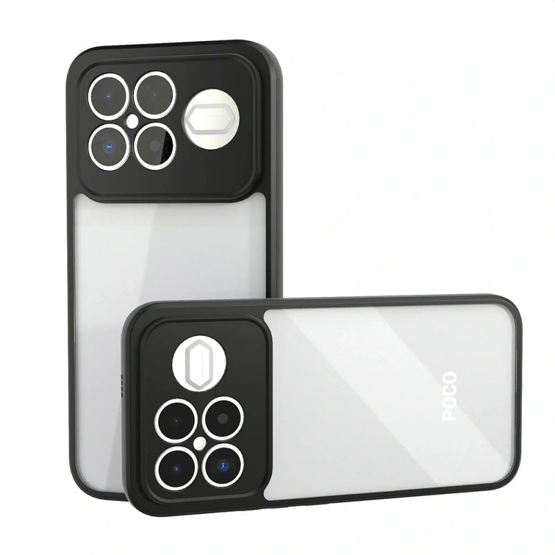 Xiaomi Poco F8 Ultra Kılıf Kamera Korumalı Şeffaf Arka Yüzey Zore New Roll Kapak