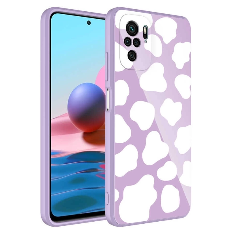 Xiaomi Poco M5S Kılıf Kamera Korumalı Desenli Sert Silikon Zore Epoksi Kapak