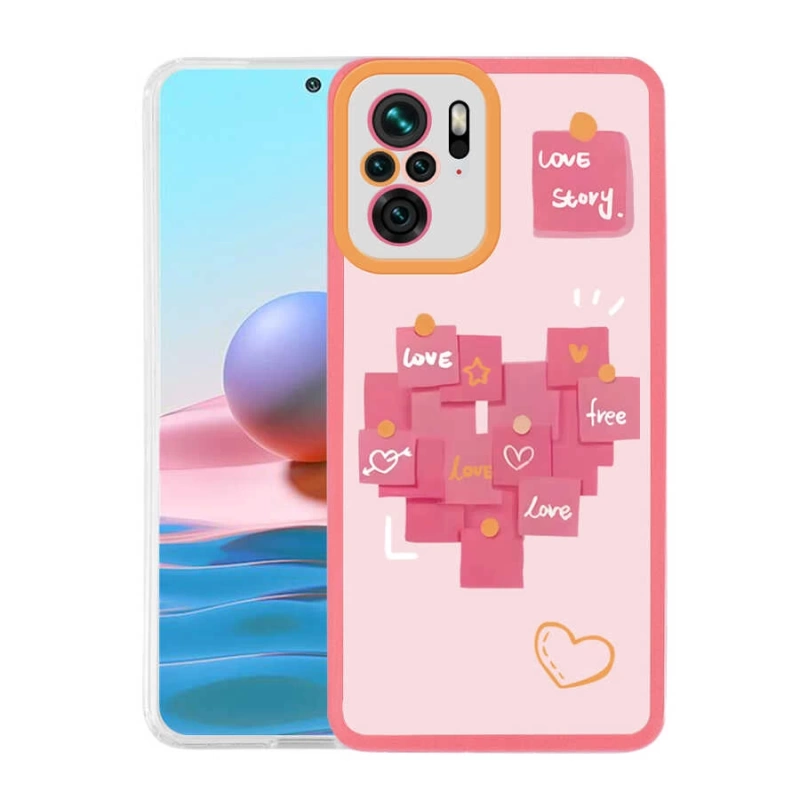 Xiaomi Poco M5S Kılıf Zore M-Fit Desenli Kapak