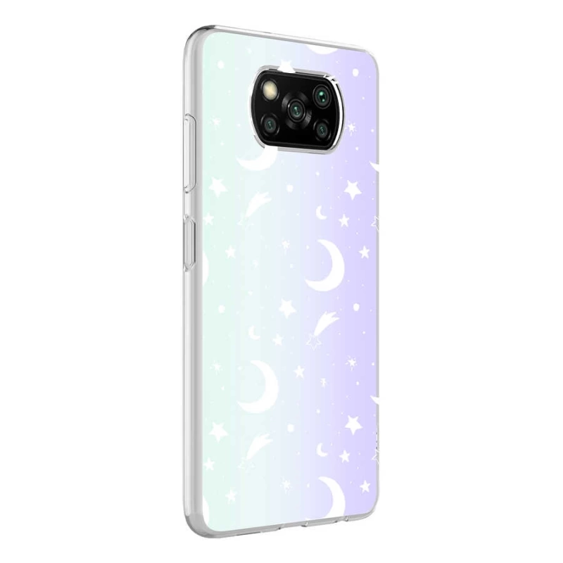 Xiaomi Poco X3 Kılıf Zore M-Blue Desenli Kapak