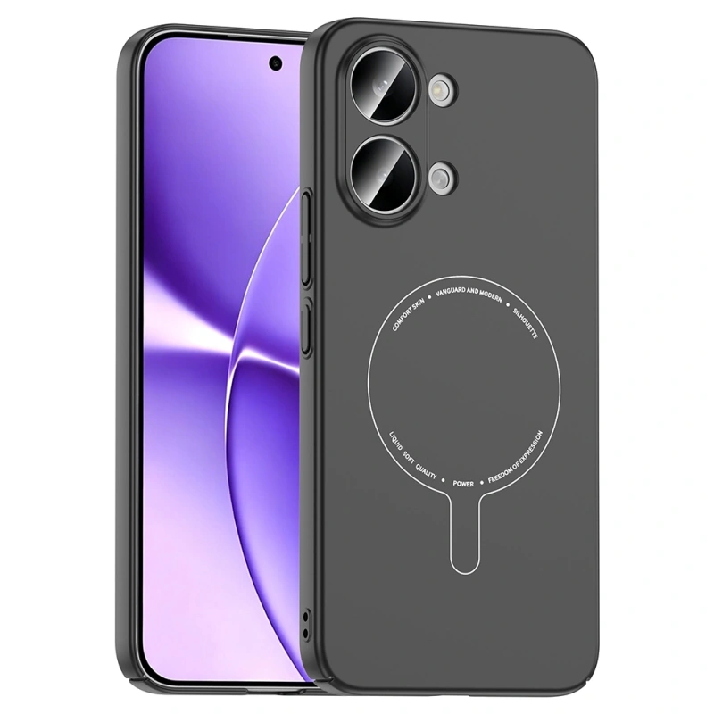 Xiaomi Poco X8 Pro Max Kılıf M-Safe Şarj Özellikli Kamera Korumalı Zore Elio Sert PC Kapak