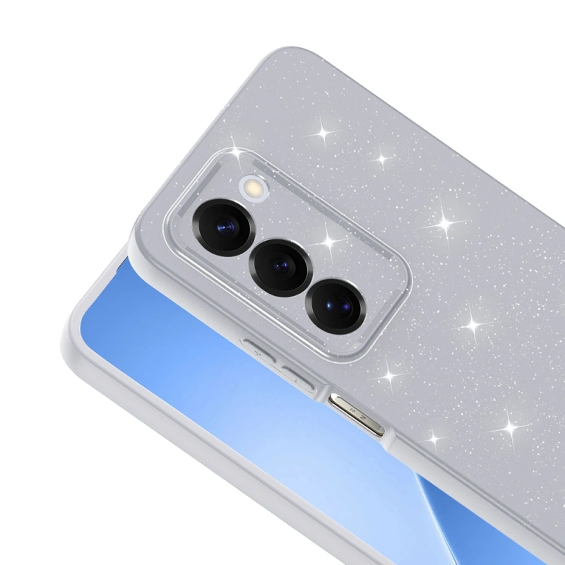 Xiaomi Redmi 15 Kılıf Kamera Korumalı Simli Lüks Zore Koton Kapak