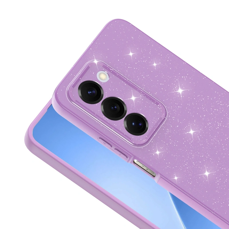 Xiaomi Redmi 15 Kılıf Kamera Korumalı Simli Lüks Zore Koton Kapak