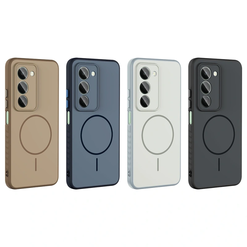 Xiaomi Redmi 15 Kılıf M-safe Şarj Özellikli Zore Tea Kapak