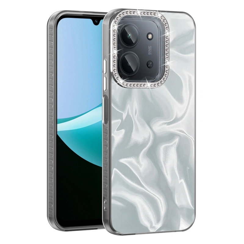 Xiaomi Redmi 15C Kılıf Airbagli Parlak Taş Detay Tasarımlı Zore Esila Kapak
