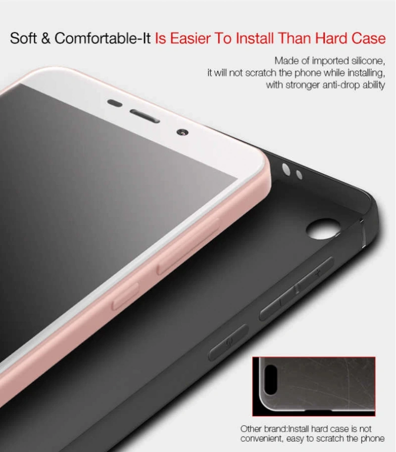 Xiaomi Redmi 4A Kılıf Zore İmax Silikon Kamera Korumalı