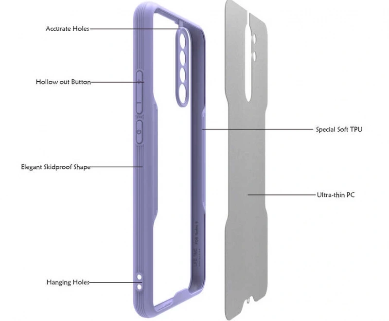Xiaomi Redmi 9 Kılıf Zore Parfe Kapak
