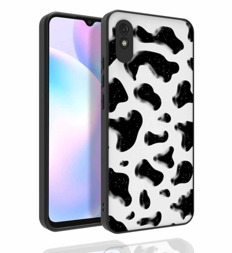 Xiaomi Redmi 9A Kılıf Desenli Kamera Korumalı Parlak Zore Nora Kapak