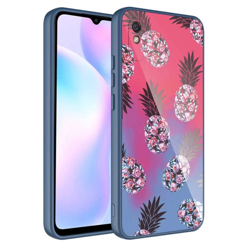 Xiaomi Redmi 9A Kılıf Kamera Korumalı Desenli Sert Silikon Zore Epoksi Kapak