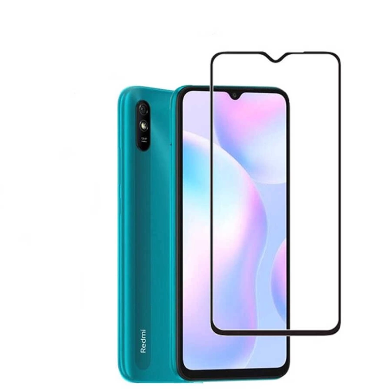 More TR Xiaomi Redmi 9A Zore Kenarları Kırılmaya Dayanıklı Cam Ekran Koruyucu