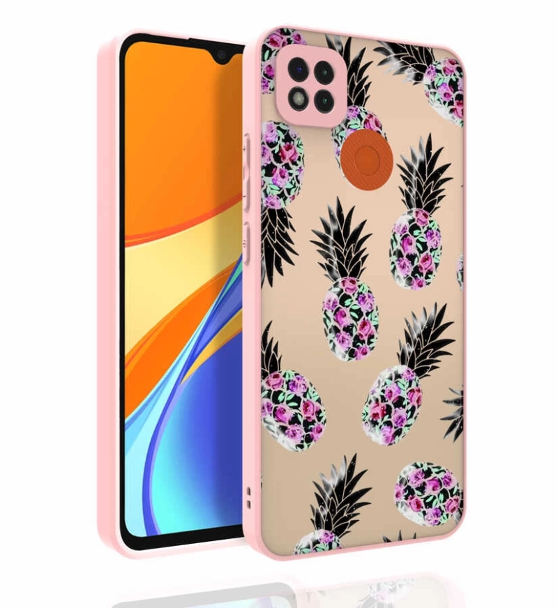 Xiaomi Redmi 9C Kılıf Desenli Kamera Korumalı Parlak Zore Nora Kapak