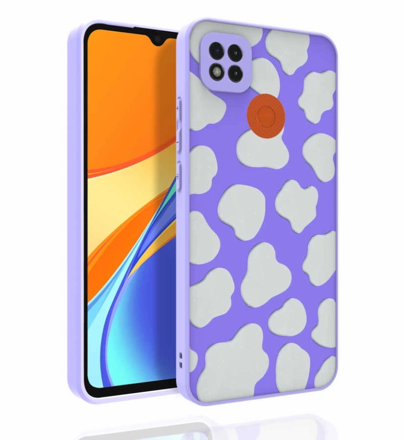 Xiaomi Redmi 9C Kılıf Desenli Kamera Korumalı Parlak Zore Nora Kapak