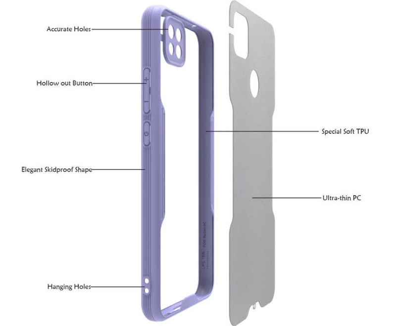 Xiaomi Redmi 9C Kılıf Zore Parfe Kapak