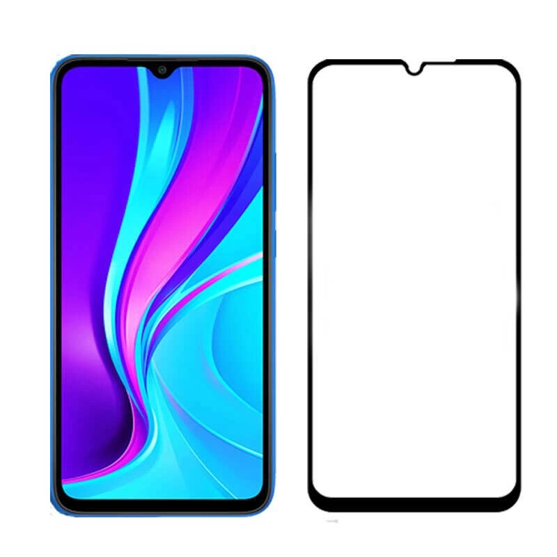 More TR Xiaomi Redmi 9C Zore Kenarları Kırılmaya Dayanıklı Cam Ekran Koruyucu