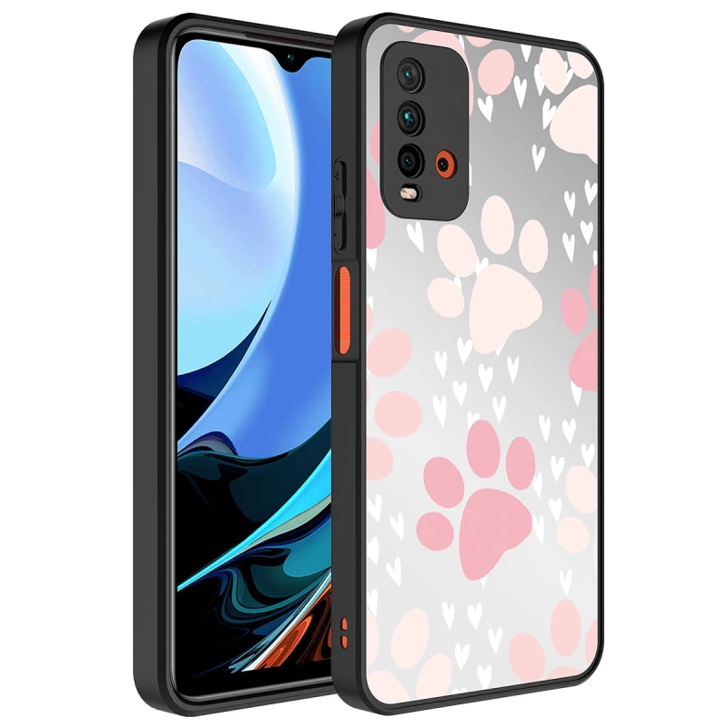 Xiaomi Redmi 9T Kılıf Aynalı Desenli Kamera Korumalı Parlak Zore Mirror Kapak