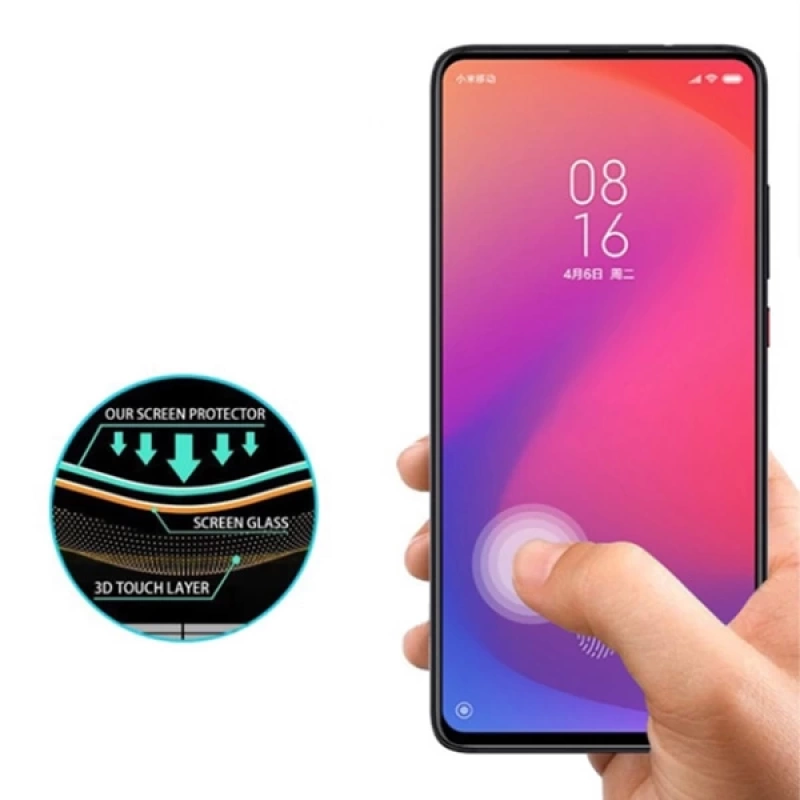 Xiaomi Redmi K20-K20 Pro-Mi 9T 5d Full Kaplama Kırılmaz Cam Ekran Koruyucu