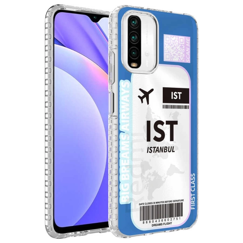 Xiaomi Redmi Note 10 Kılıf Airbag Kenarlı Renkli Desenli Silikon Zore Elegans Kapak